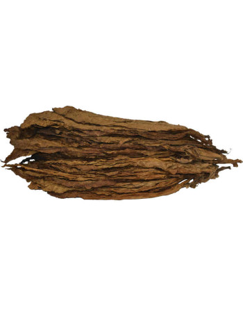 Tas de feuilles naturelles de tabac burley brun